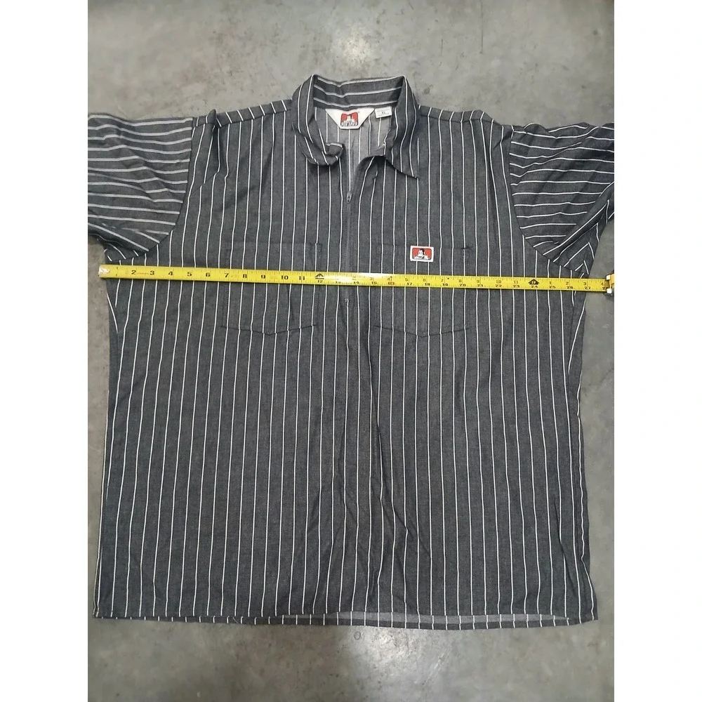 Ben Davis Men's Short Sleeve Color Striped 1/2 Zip Shirt - Picture 5 of 5